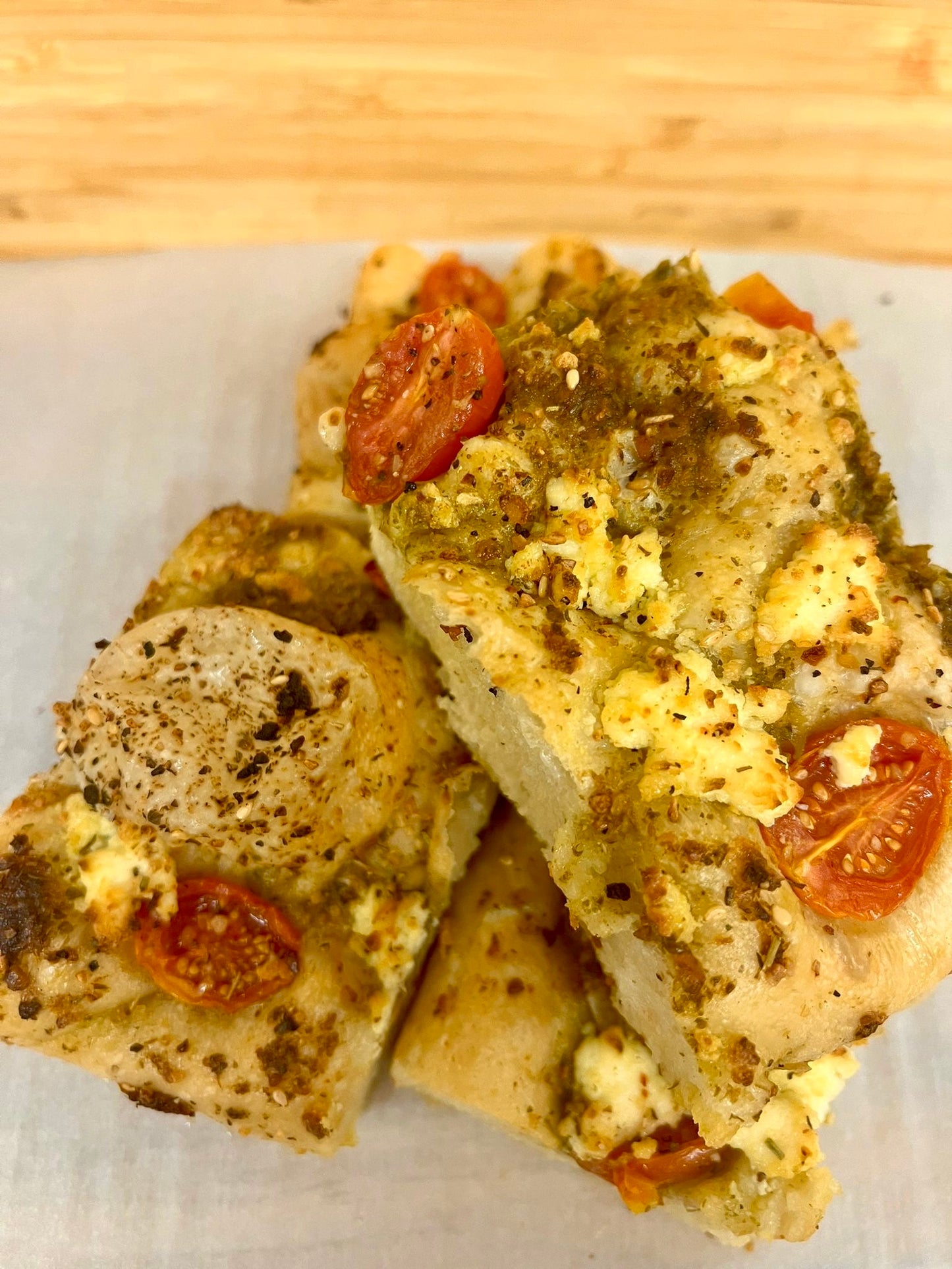 -Pesto,Tomatoes and Ricotta