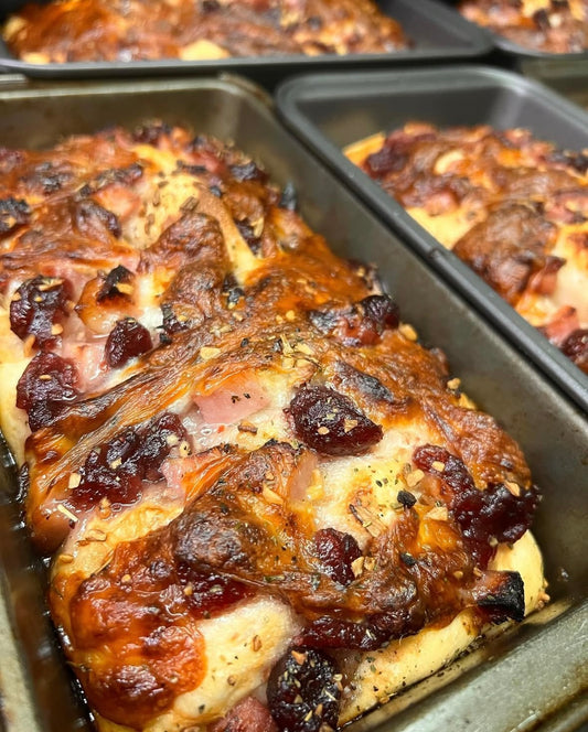 Thanksgiving Pre-Order-Ricotta, Cranberry jam & ham focaccia6