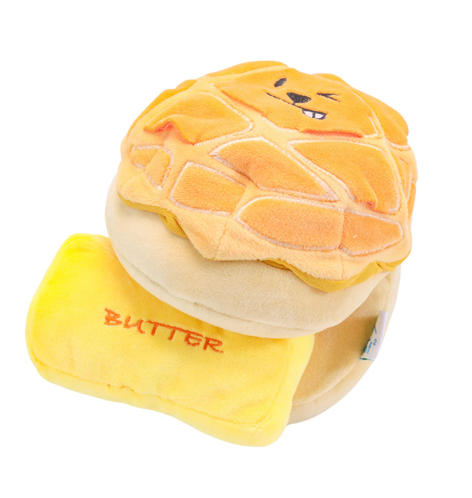 Woof² | Buttered Pineapple Bun 2-in-1 Nose-work Soft Plush Pet Toy
